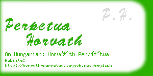 perpetua horvath business card